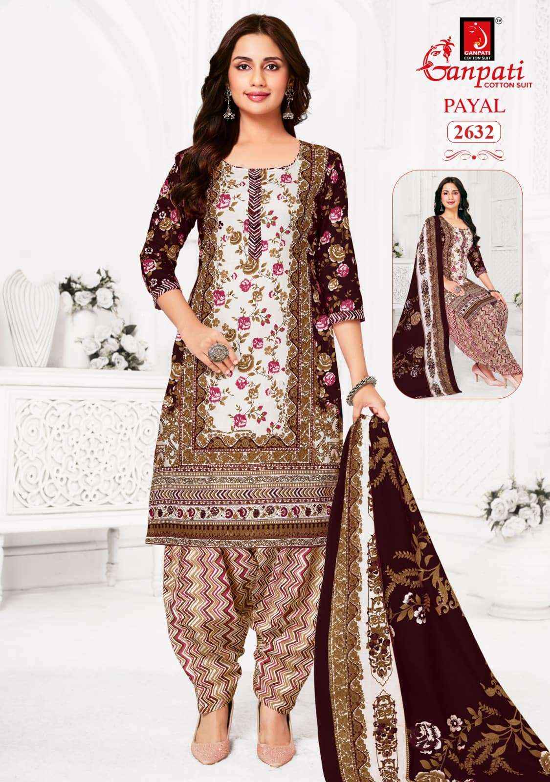 Ganpati Payal Vol 12 Pure Cotton Dress Material Wholesale Price ( 15 Pcs Catalogue )