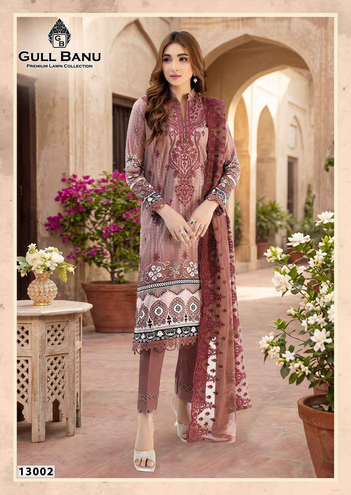 Gull Aahmed Gull Banu Vol 13 Cambric Cotton Salwar Kameez Wholesale Price ( 6 Pcs Catalog )