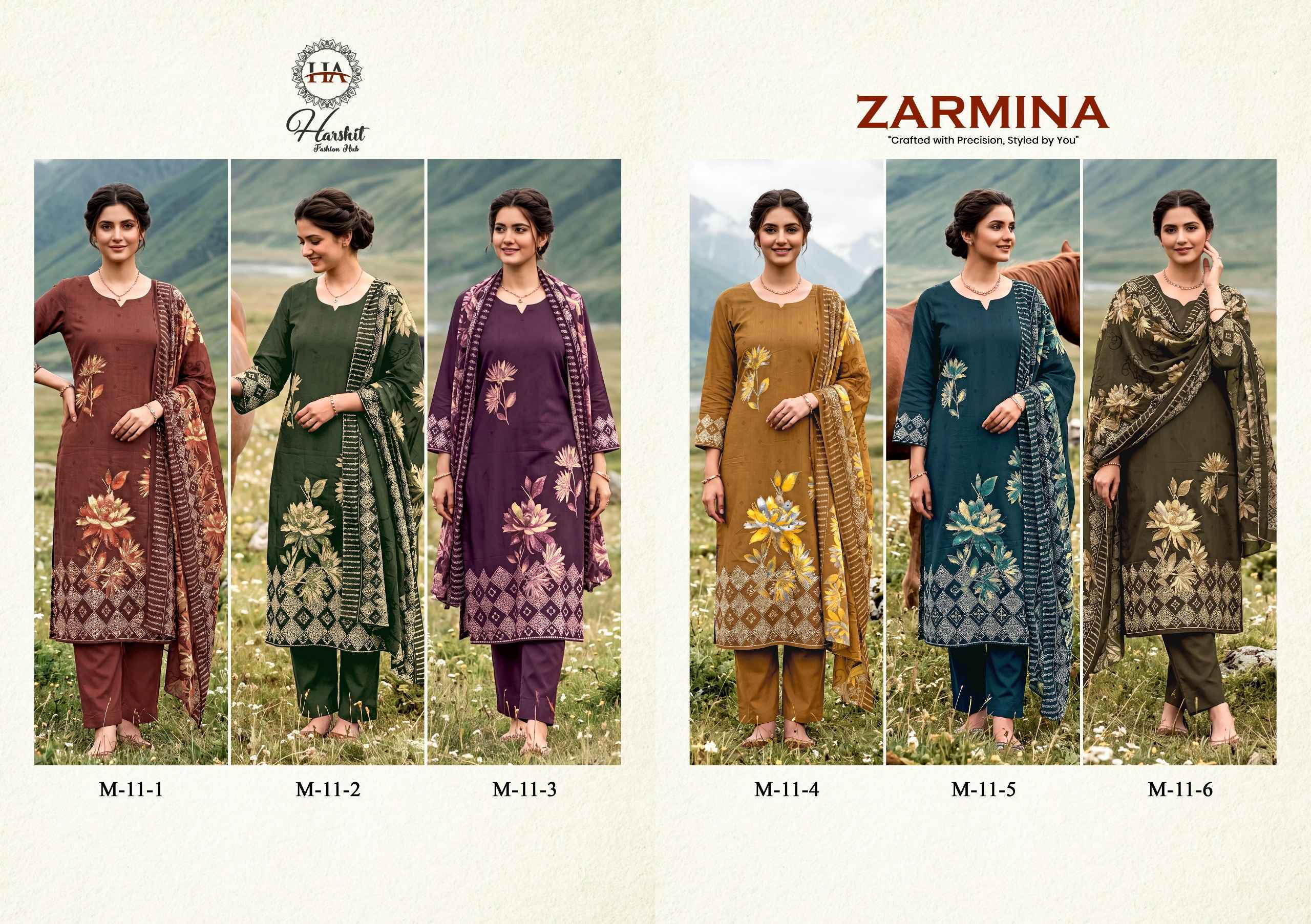 Harshit Fashion Zarmina Zam Salwar Kameez _ Surat Wholesale Market Price ( 6 Pcs Catalog )