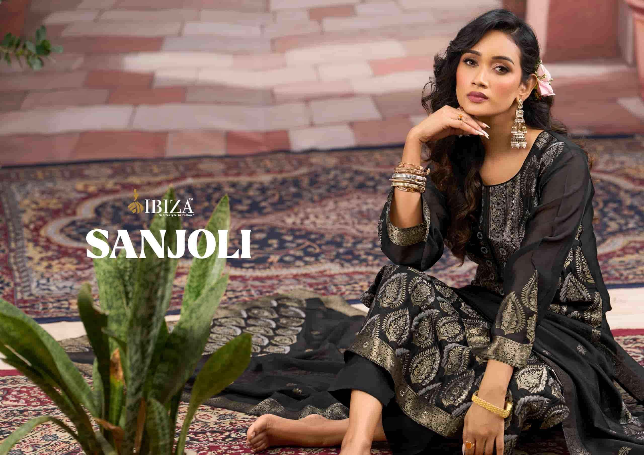 Ibiza Sanjoli Designer Pure Banglory Silk Salwar Suit _ Surat Wholesale Market Price ( 4 Pcs Catalog )
