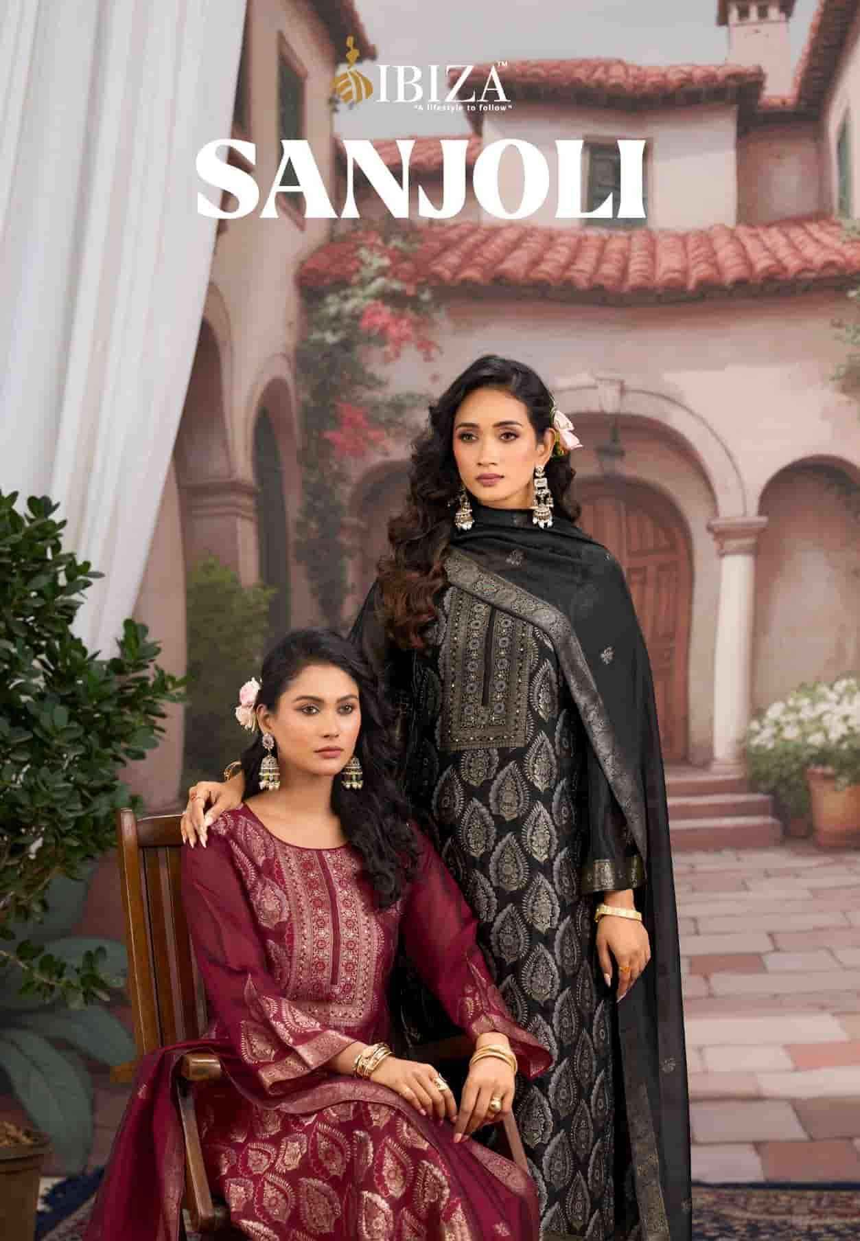 Ibiza Sanjoli Designer Pure Banglory Silk Salwar Suit _ Surat Wholesale Market Price ( 4 Pcs Catalog )