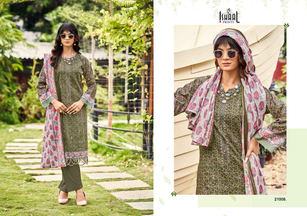 Ishaal Embroidered Vol 21 Lawn Cotton Dress Material Wholesale Price ( 10 pcs Catalogue )