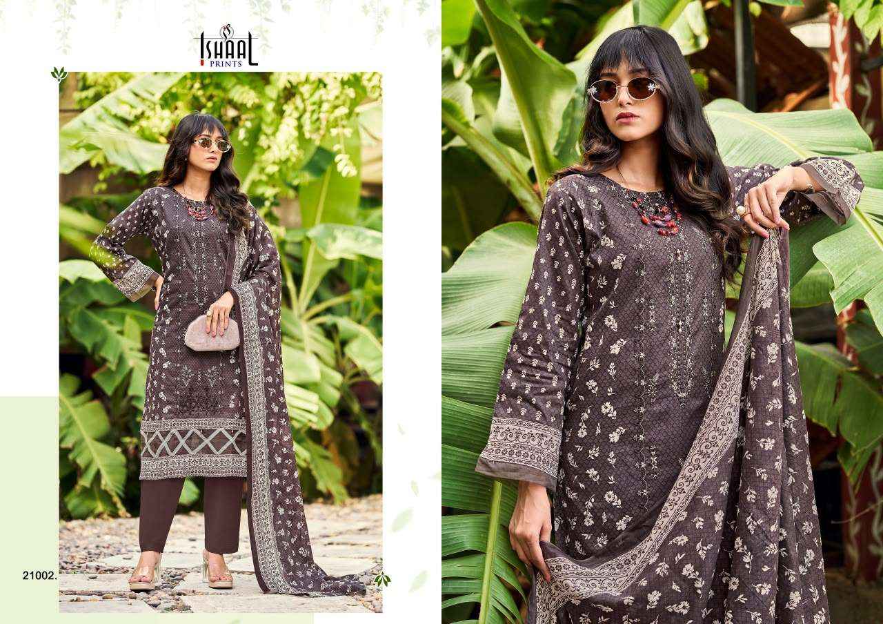 Ishaal Embroidered Vol 21 Lawn Cotton Dress Material Wholesale Price ( 10 pcs Catalogue )