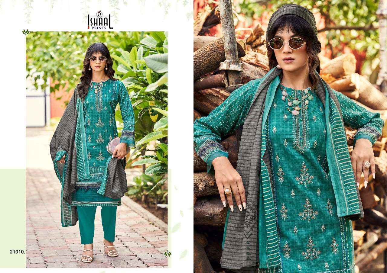 Ishaal Embroidered Vol 21 Lawn Cotton Dress Material Wholesale Price ( 10 pcs Catalogue )