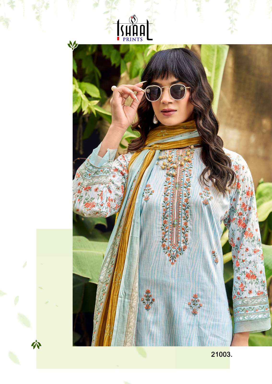 Ishaal Embroidered Vol 21 Lawn Cotton Dress Material Wholesale Price ( 10 pcs Catalogue )