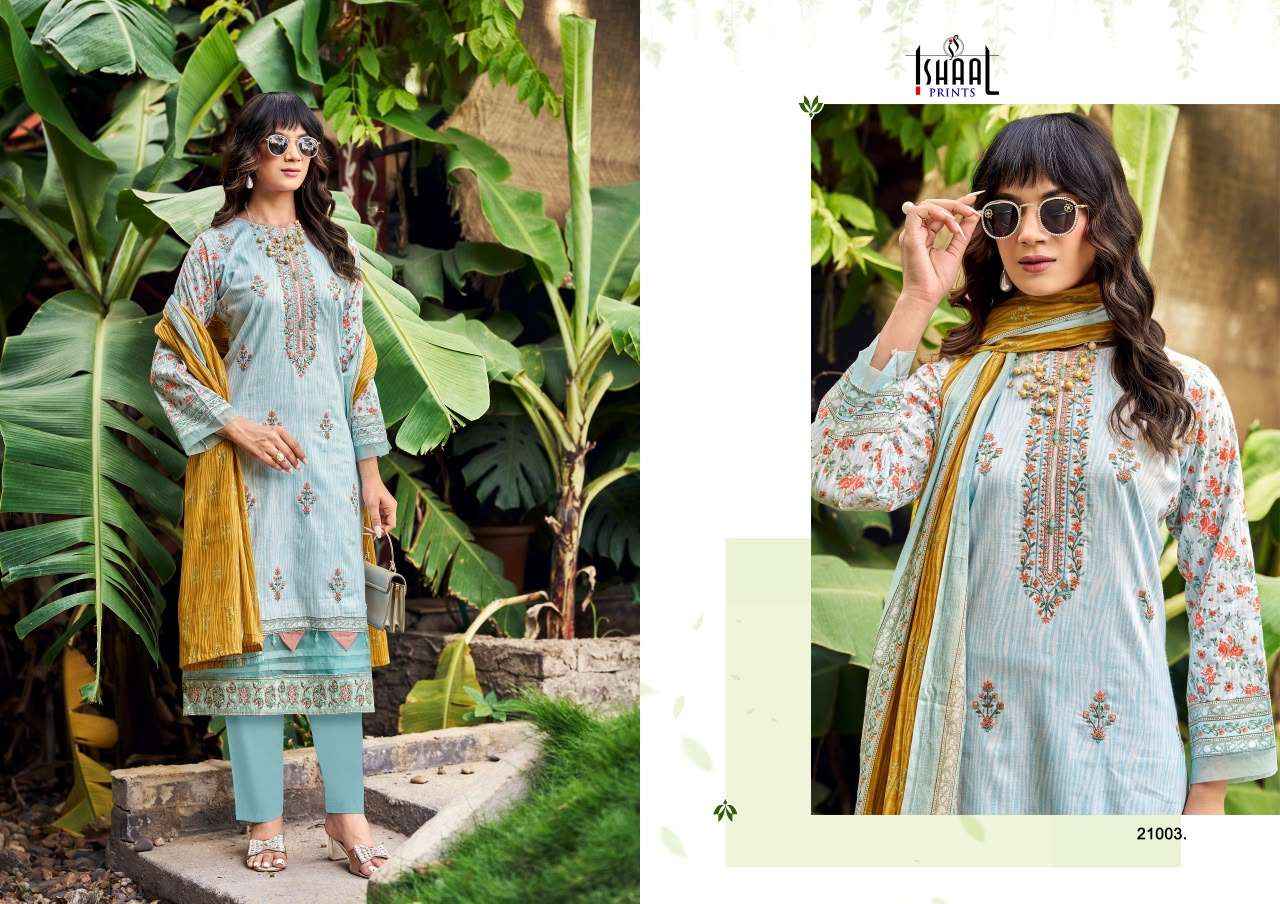 Ishaal Embroidered Vol 21 Lawn Cotton Dress Material Wholesale Price ( 10 pcs Catalogue )