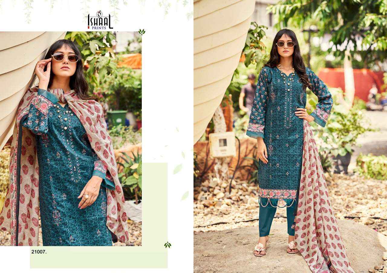 Ishaal Embroidered Vol 21 Lawn Cotton Dress Material Wholesale Price ( 10 pcs Catalogue )
