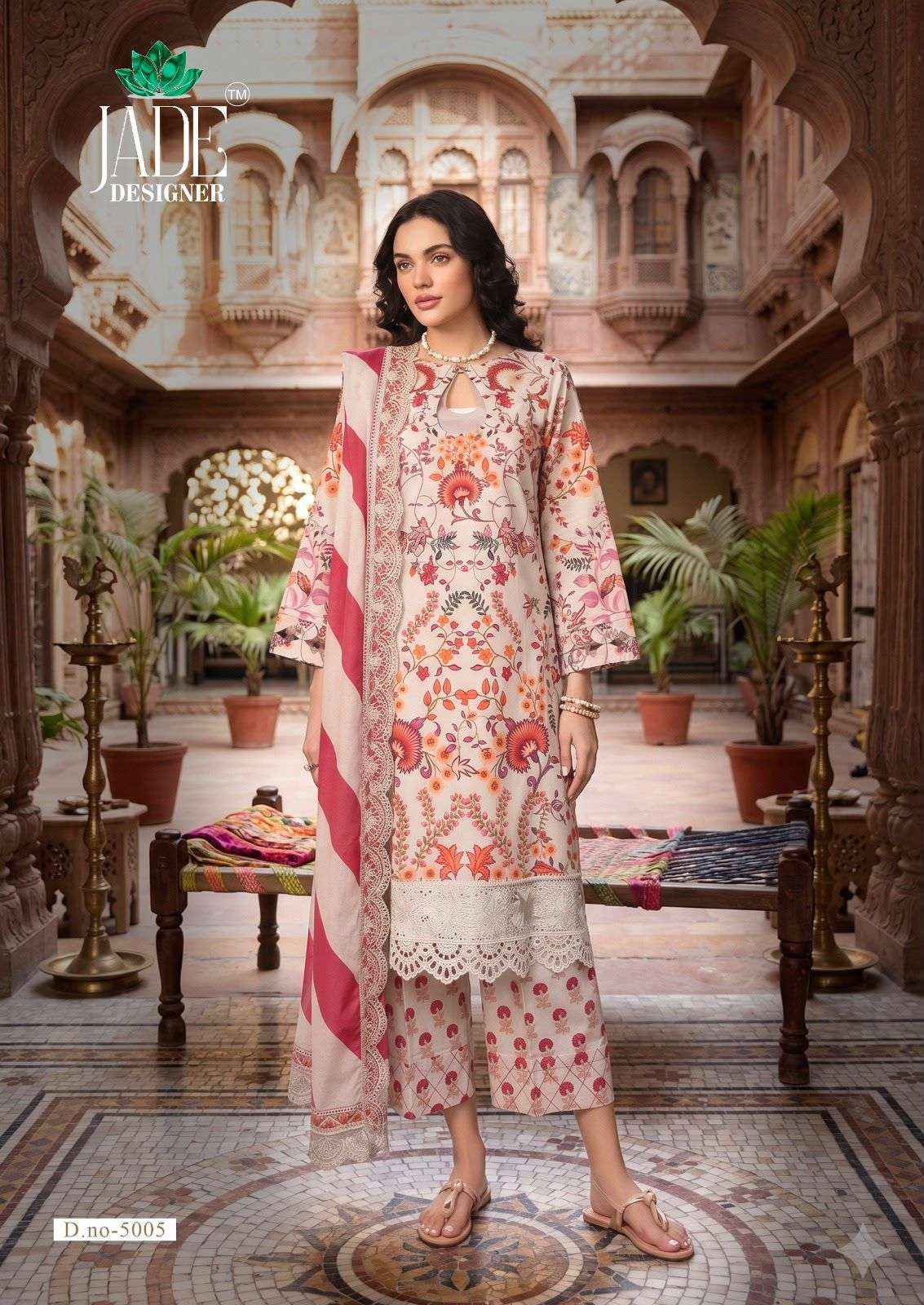 JADE AYESHA ZARA VOL 5 LAWN COTTON DIGITAL PRINT SALWAR SUIT _ SURAT WHOLESALE TEXTELI MARKET PRICE ( 6 PCS CATALOG )