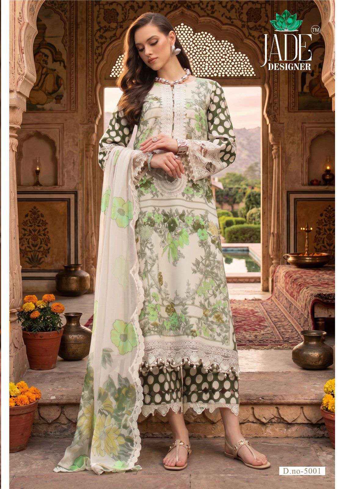 JADE AYESHA ZARA VOL 5 LAWN COTTON DIGITAL PRINT SALWAR SUIT _ SURAT WHOLESALE TEXTELI MARKET PRICE ( 6 PCS CATALOG )