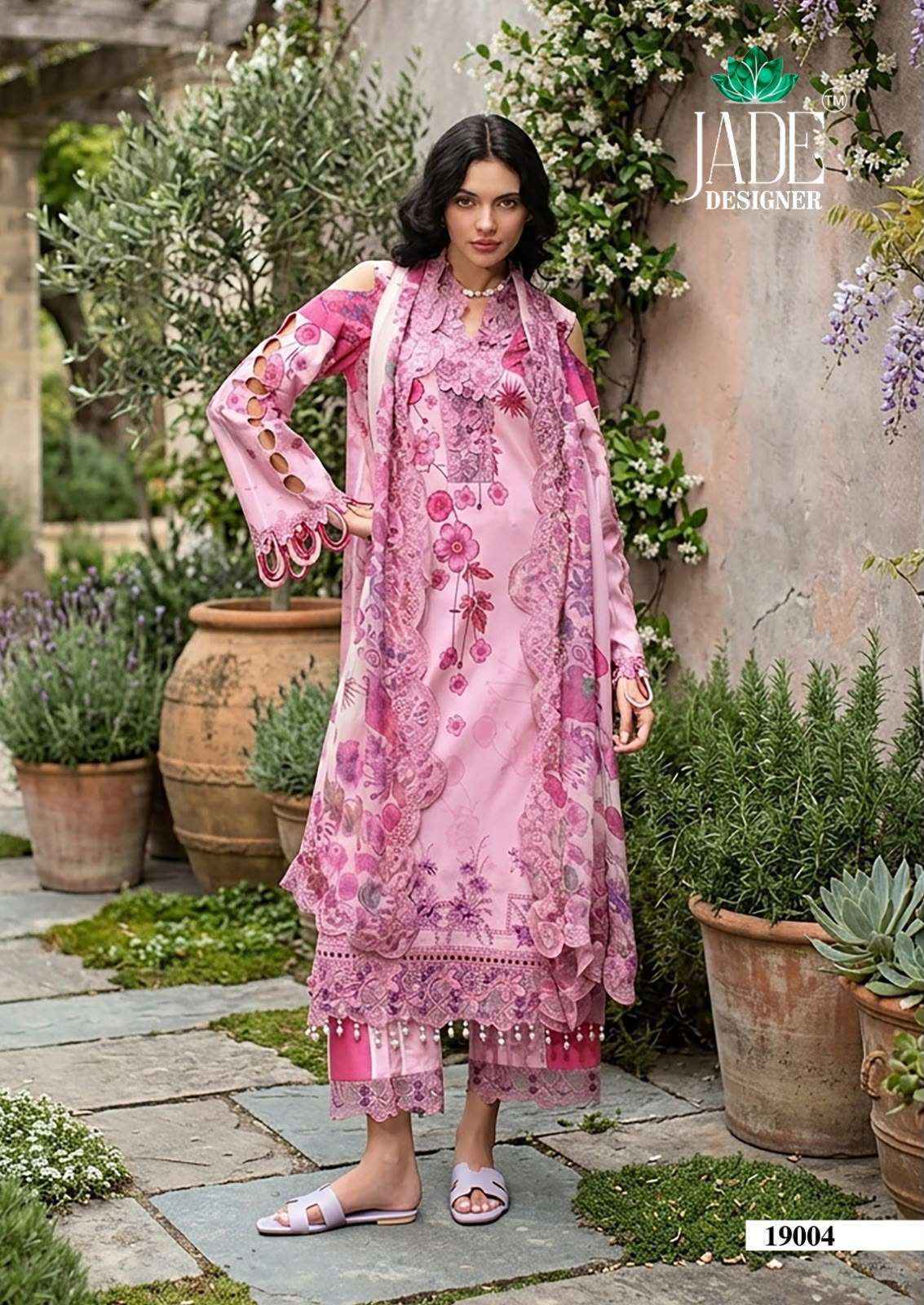 Jade Crimsons Vol 19 Lawn Cotton Salwar Suit _ Surat Wholesale Market Price ( 6 Pcs Catalog )