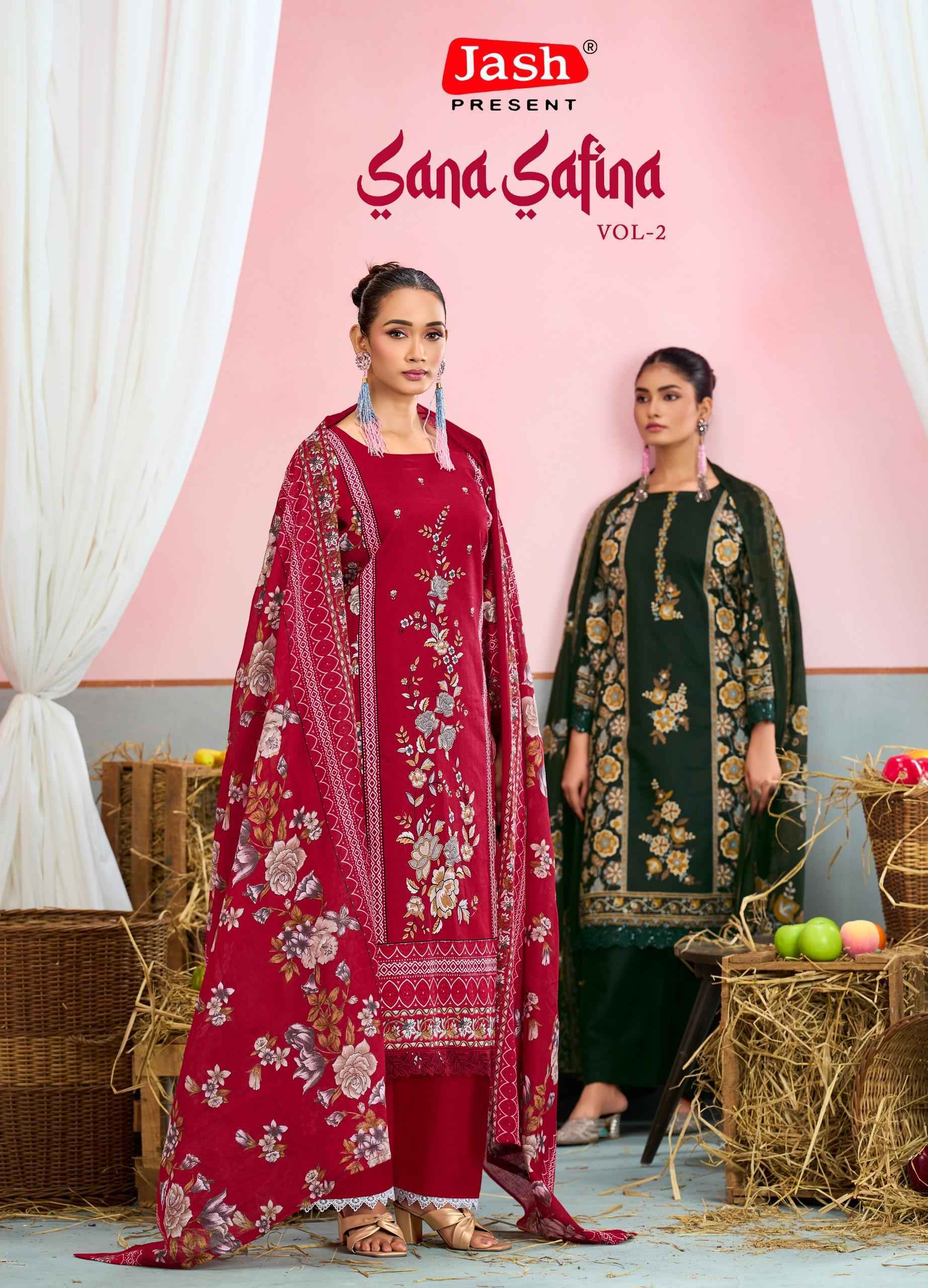 Jash Sana Safina Vol 2 Cotton Salwar Suit _ Surat Wholesale Market Rate ( 8 Pcs Catalog )