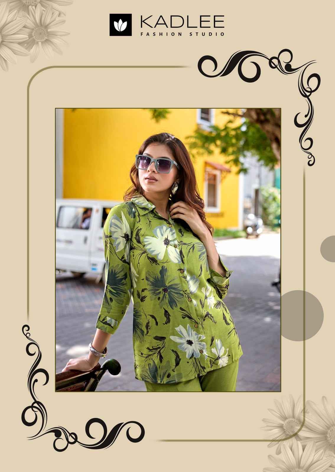 Kadlee Aaru Rayon Top With Bottom Surat Wholesale Market ( 5 pcs Catalogue )