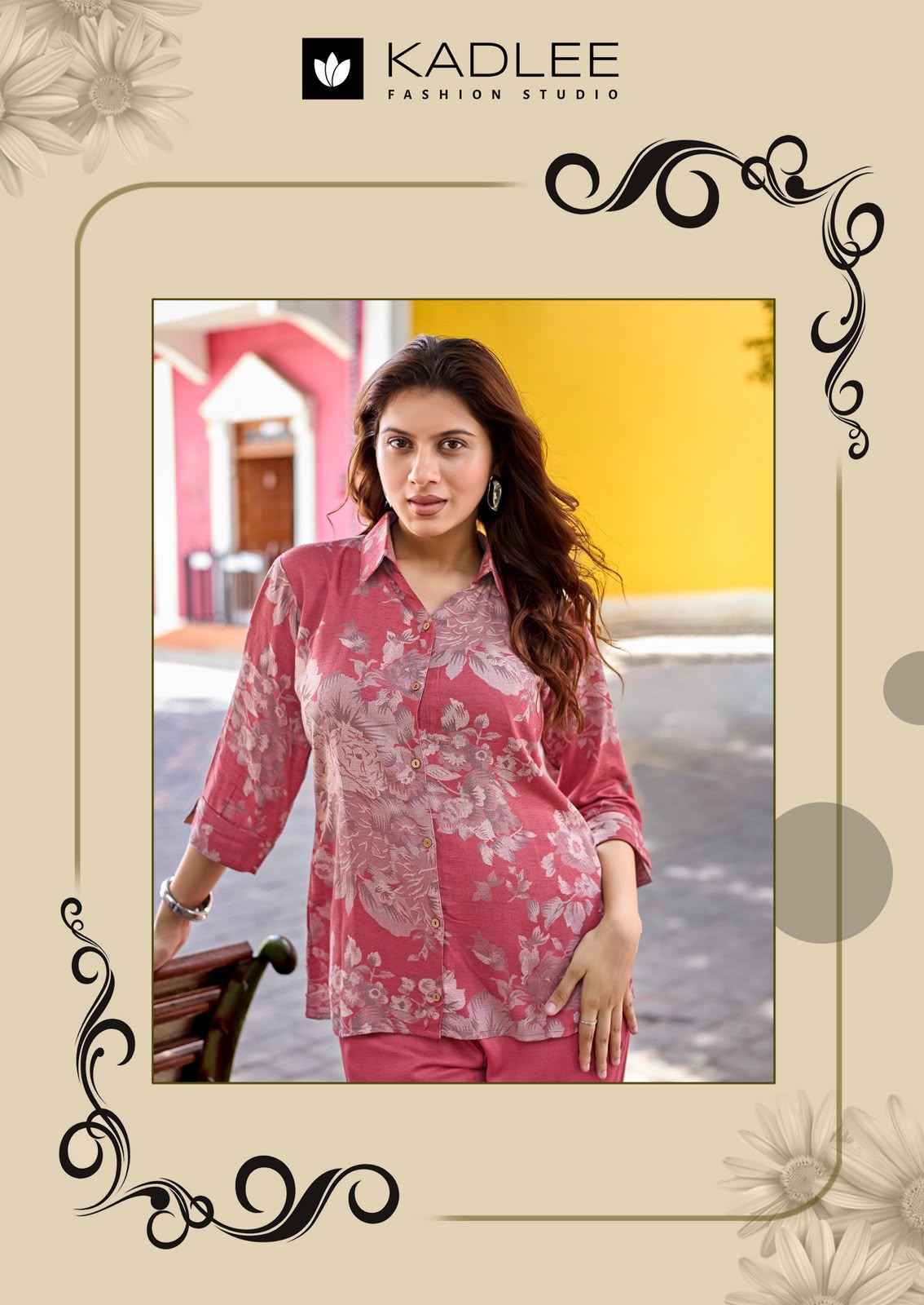 Kadlee Aaru Rayon Top With Bottom Surat Wholesale Market ( 5 pcs Catalogue )