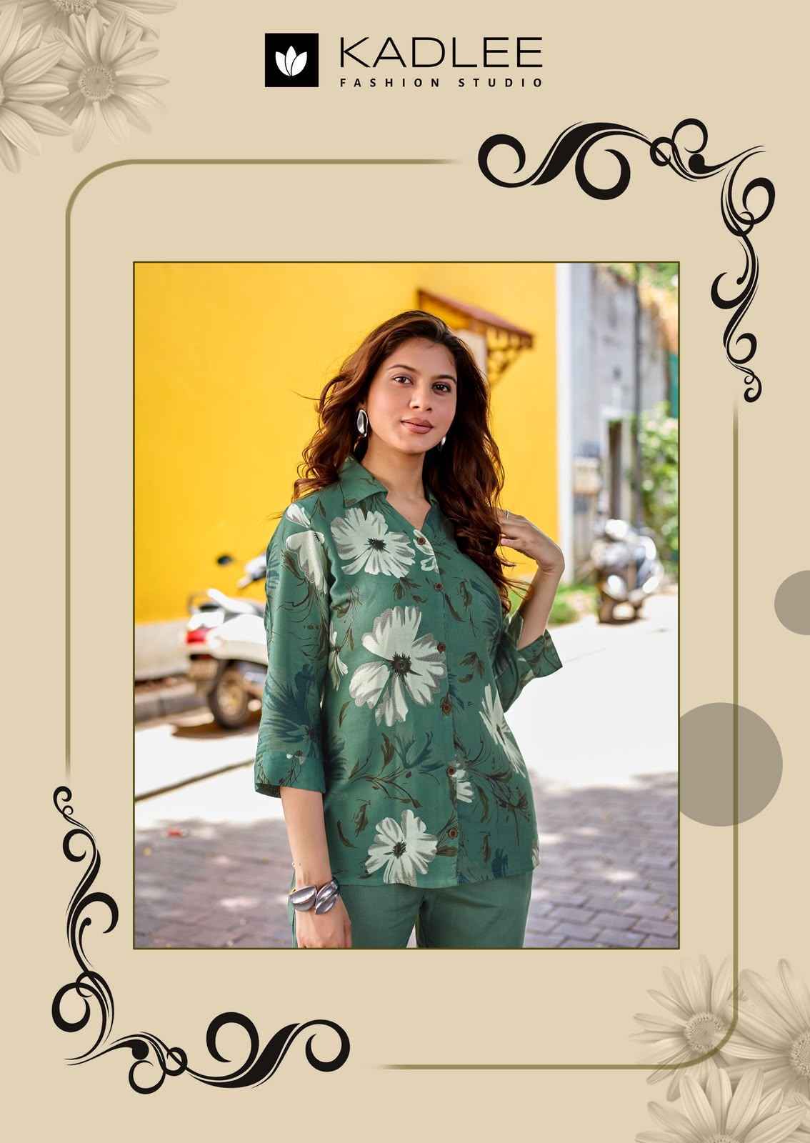 Kadlee Aaru Rayon Top With Bottom Surat Wholesale Market ( 5 pcs Catalogue )