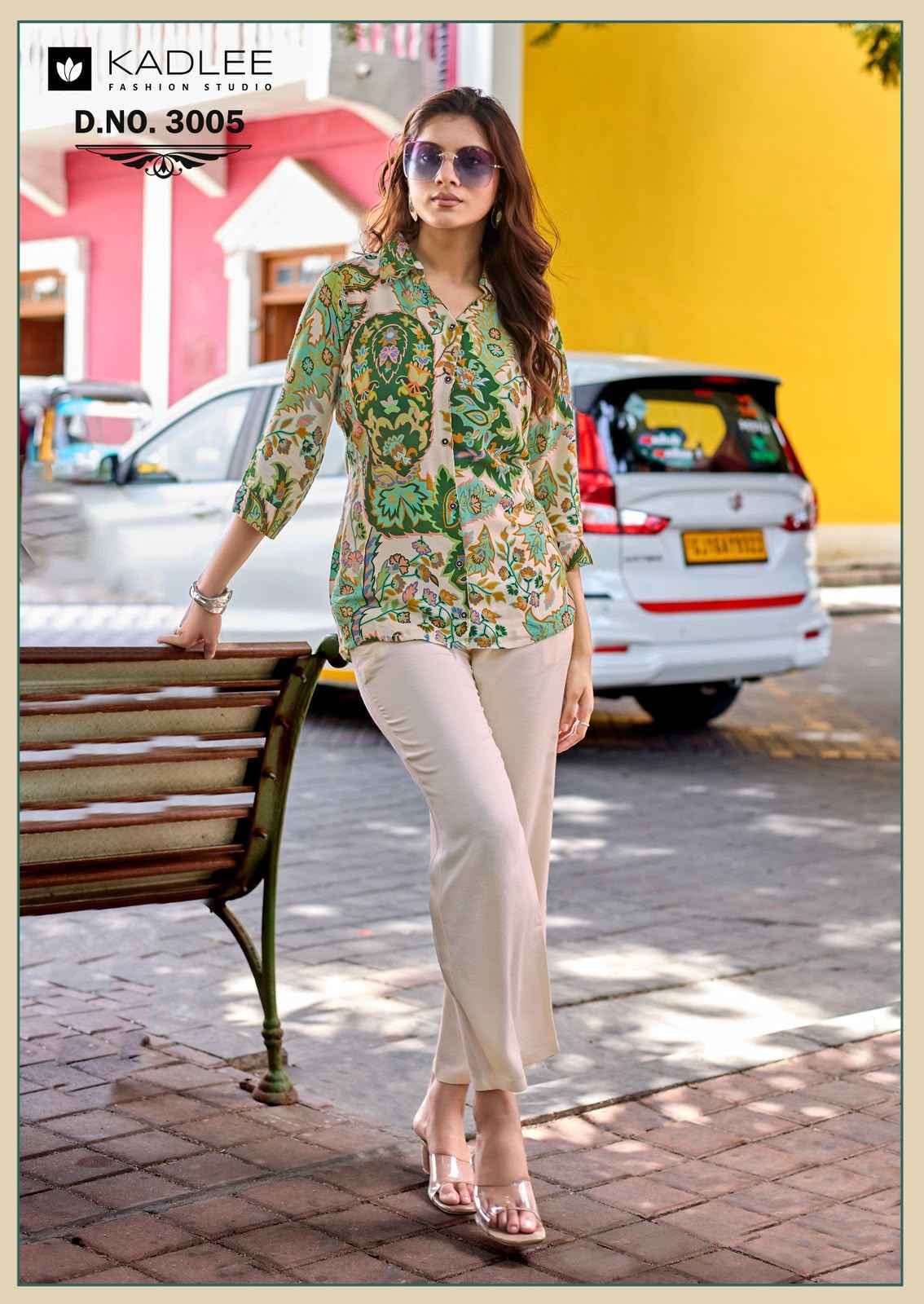 Kadlee Aaru Rayon Top With Bottom Surat Wholesale Market ( 5 pcs Catalogue )