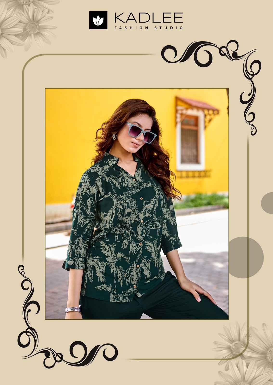 Kadlee Aaru Rayon Top With Bottom Surat Wholesale Market ( 5 pcs Catalogue )