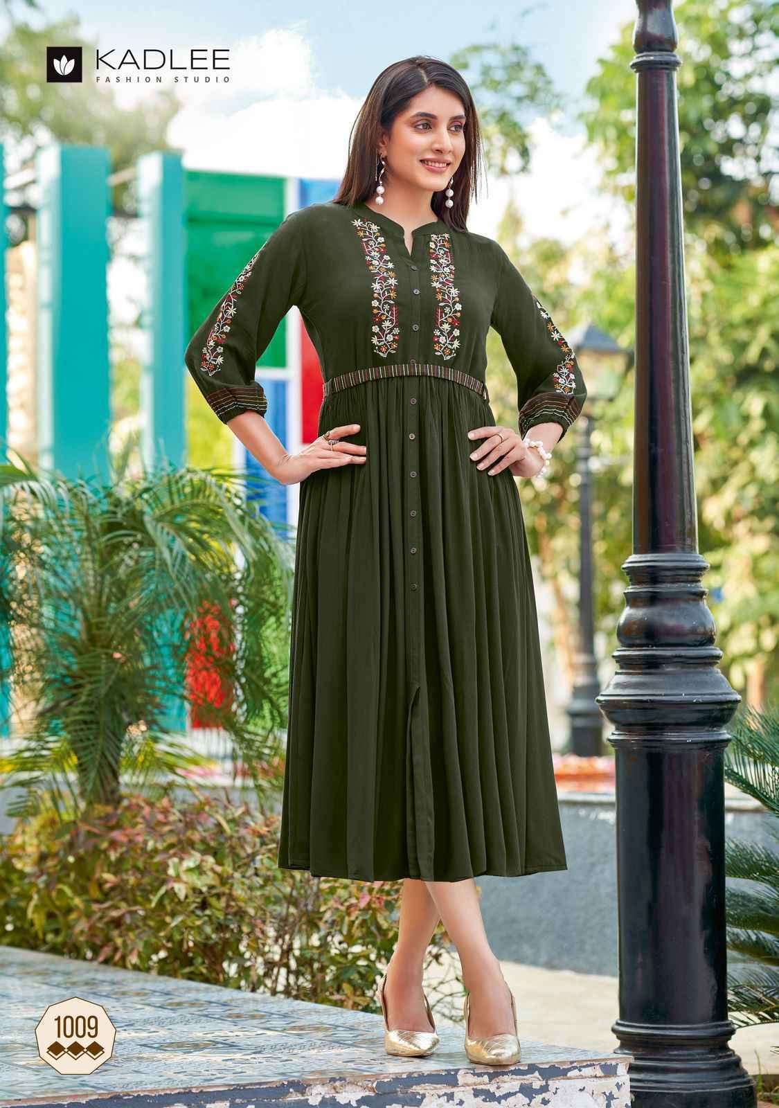 Kadlee Ashmin Vol 2 Wrinkle Rayon Long Kurti Collection _ Surat Wholesale Market Price ( 6 Pcs Catalog )