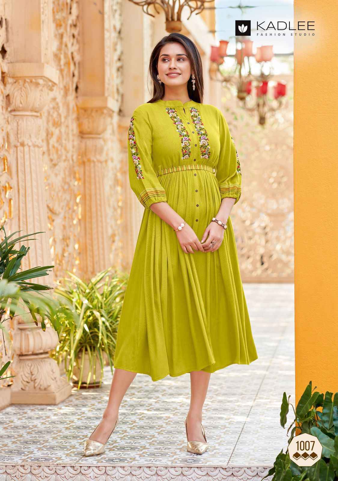 Kadlee Ashmin Vol 2 Wrinkle Rayon Long Kurti Collection _ Surat Wholesale Market Price ( 6 Pcs Catalog )