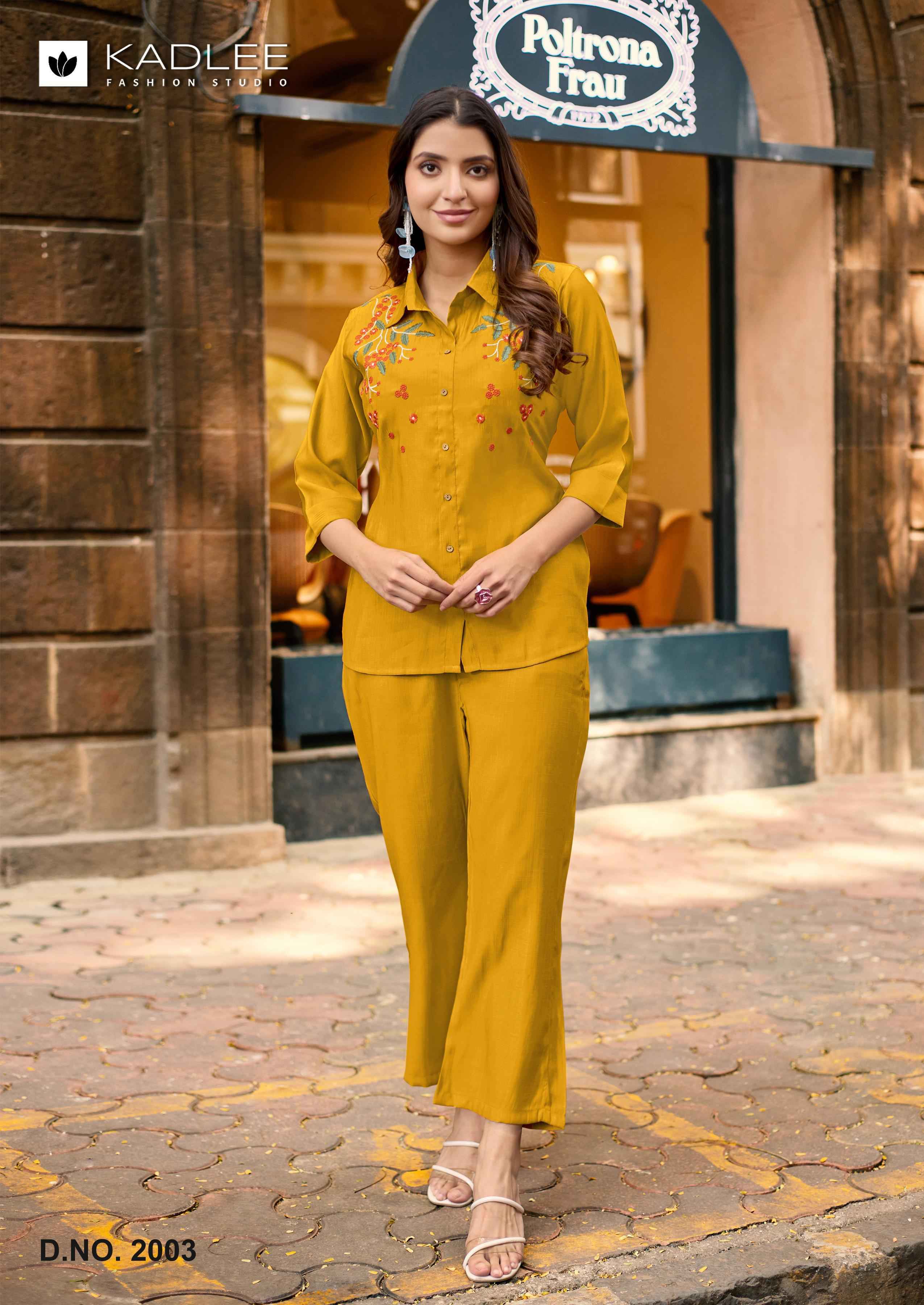Kadlee Martina Viscose Top With Bottom Set _ Surat Wholesale Market Price ( 6 Pcs Catalog )