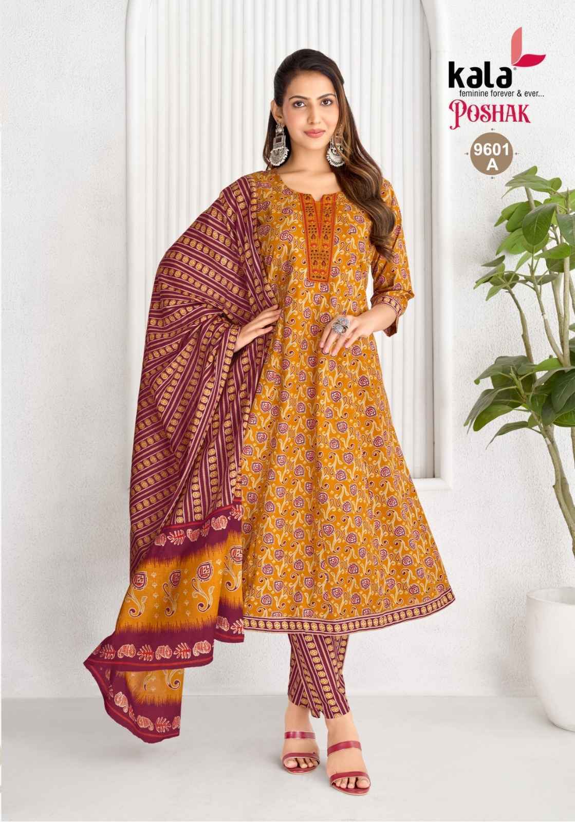 Kala Poshak Vol 5 Readymade Cotton Dress _ Surat Wholesale Texteli Price ( 8 Pcs Catalog )