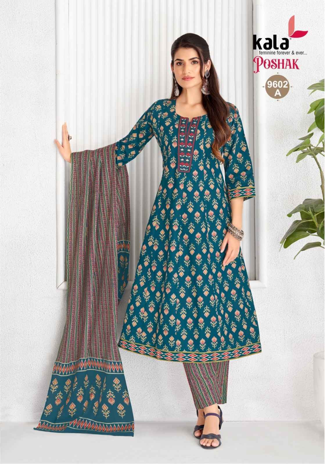 Kala Poshak Vol 5 Readymade Cotton Dress _ Surat Wholesale Texteli Price ( 8 Pcs Catalog )