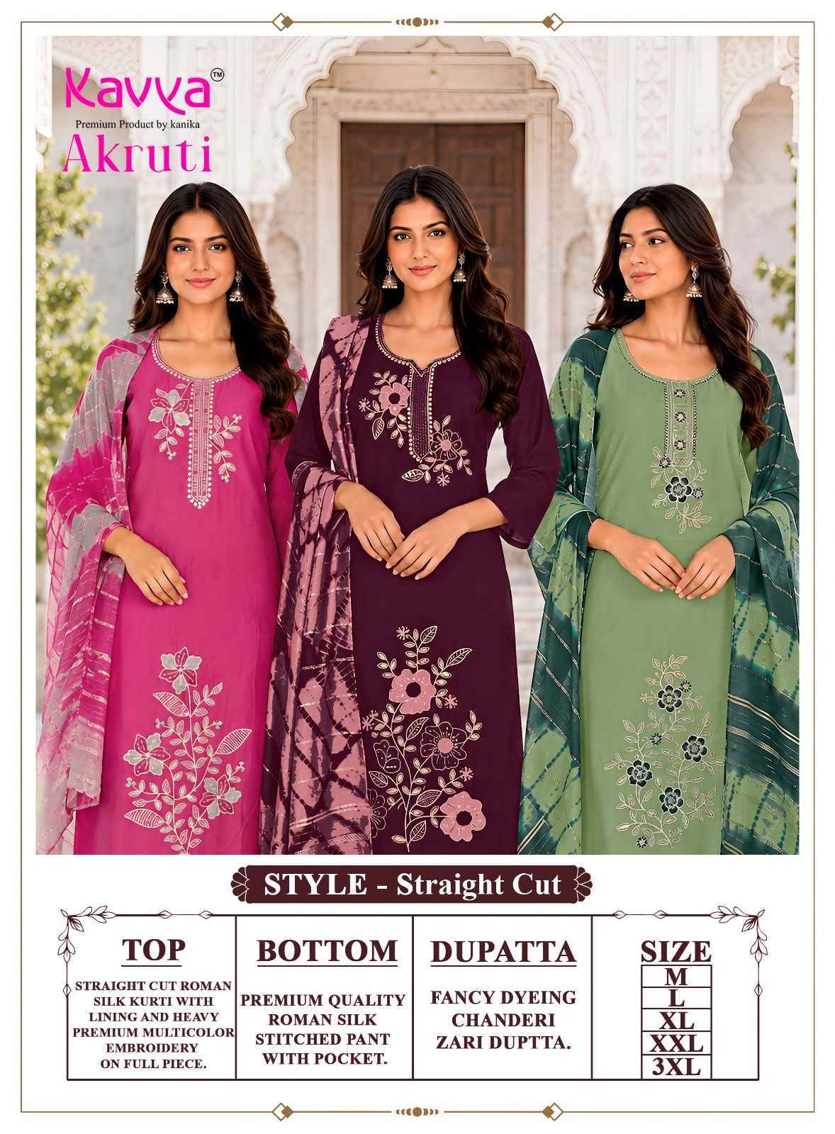 Kavya Akruti Vol 2 Roman Silk Kurti Wholesale Price ( 10 pcs Catalogue )