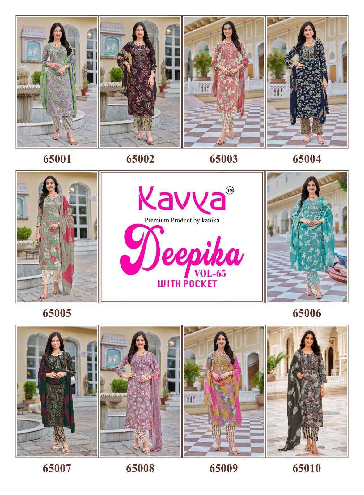 Kavya Deepika Vol 65 Capsule Kurti Combo Set _ Surat Wholesale Market Price ( 10 Pcs Catalog )