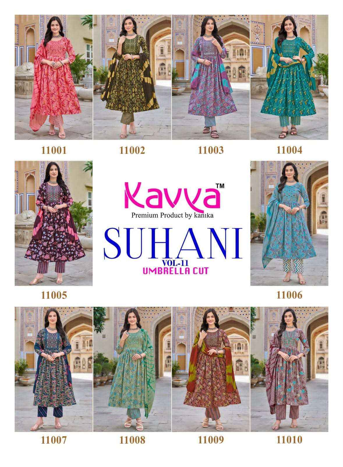 Kavya Suhani Vol 11 Readymade Suits Wholesale Price ( 10 Pcs Catalogue )