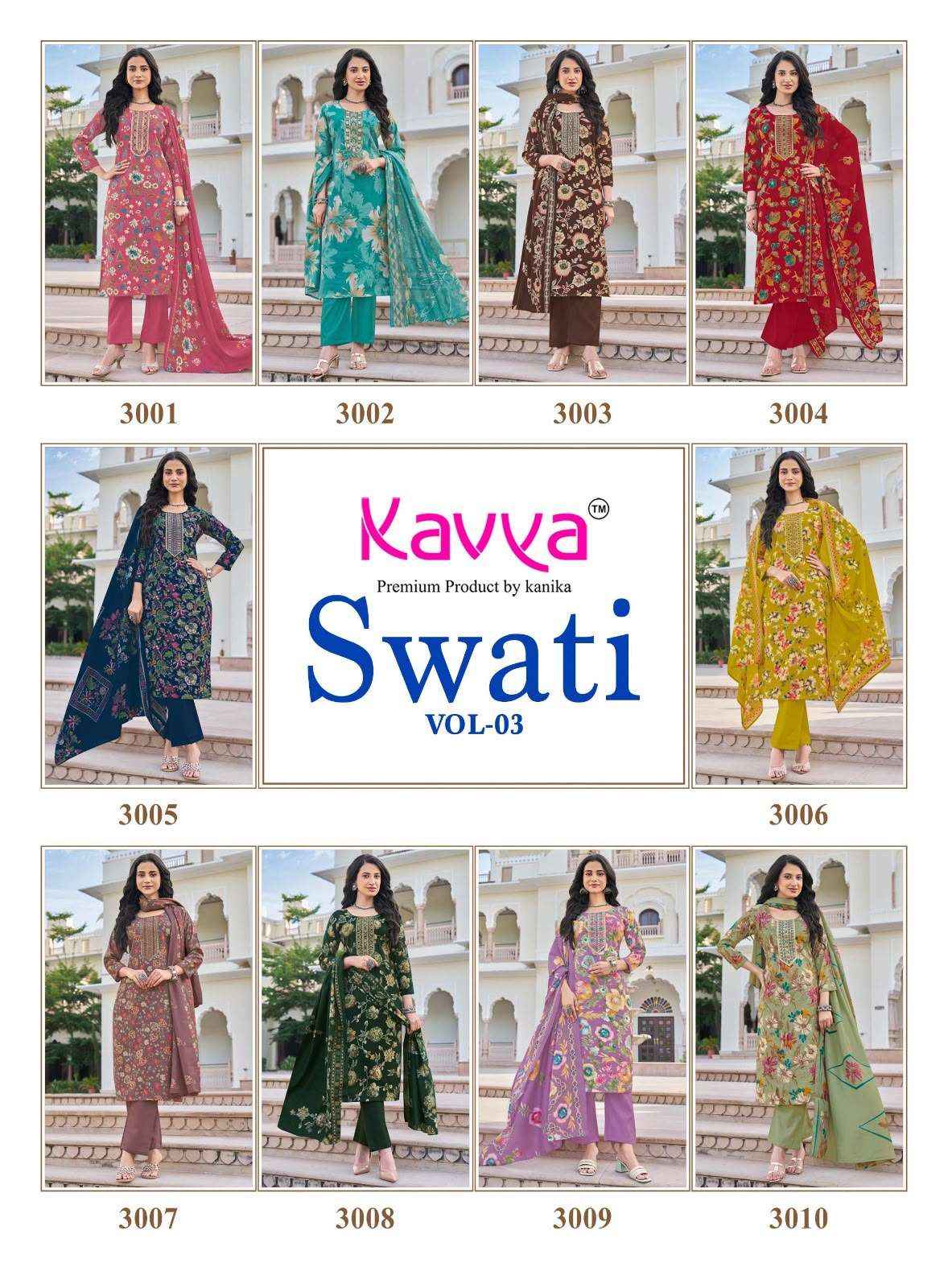 Kavya Swati Vol 3 Readymade Suits Wholesale Online Shopping ( 10 Pcs Catalogue )