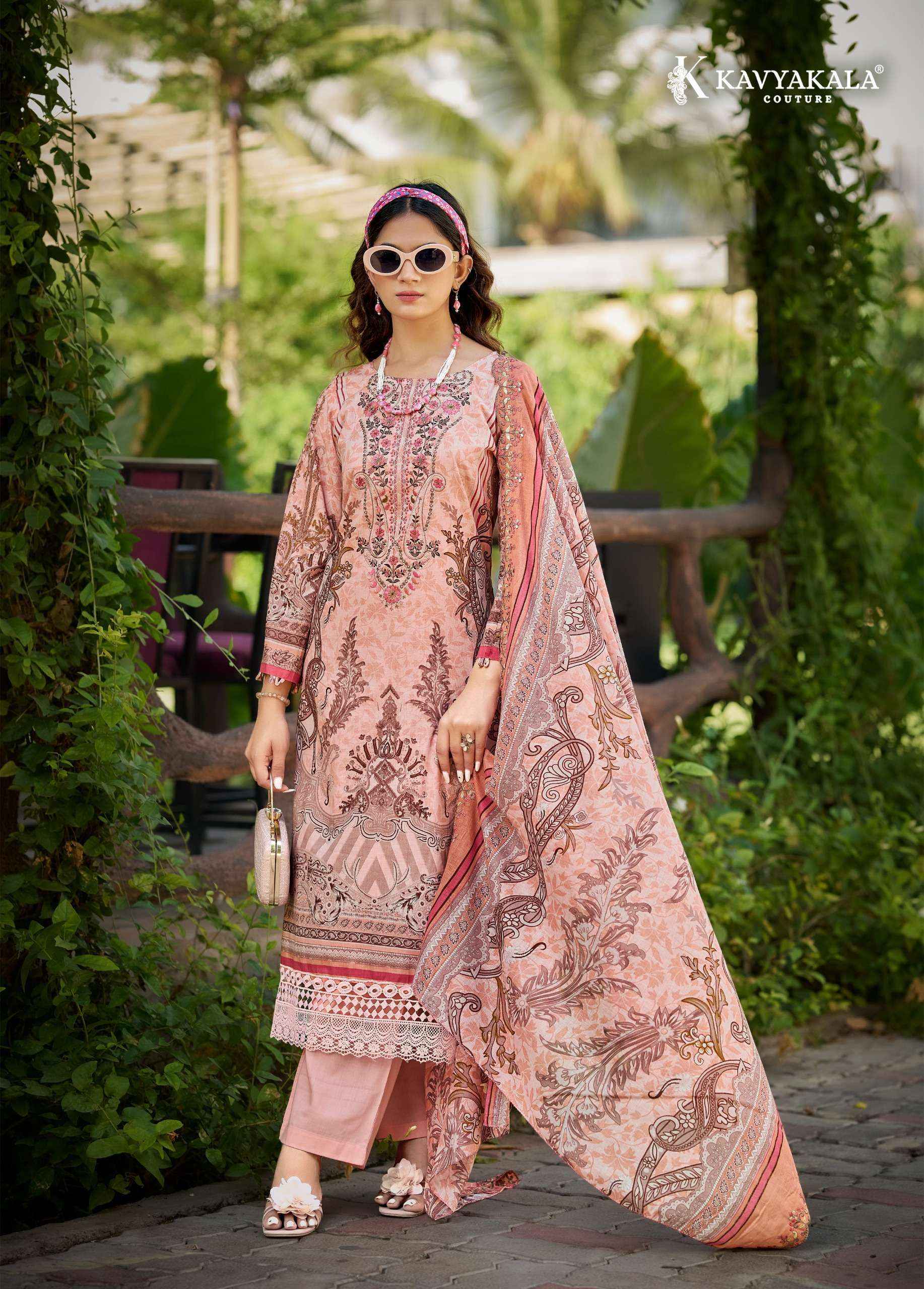 Kavyakala Anarkali Vol 25 Lawn Cotton Dress Material Wholesale Surat ( 8 pcs Catalogue )