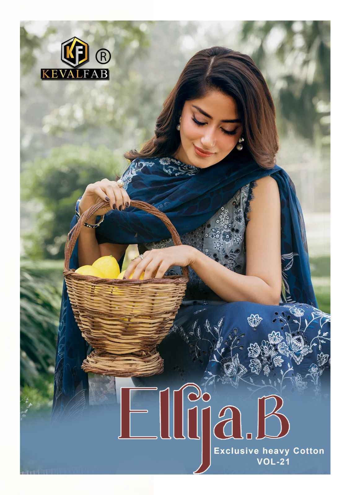 Keval Fab Ellija B Vol 21 Cotton Dress Material Wholesale Catalogue ( 6 pcs Catalogue )
