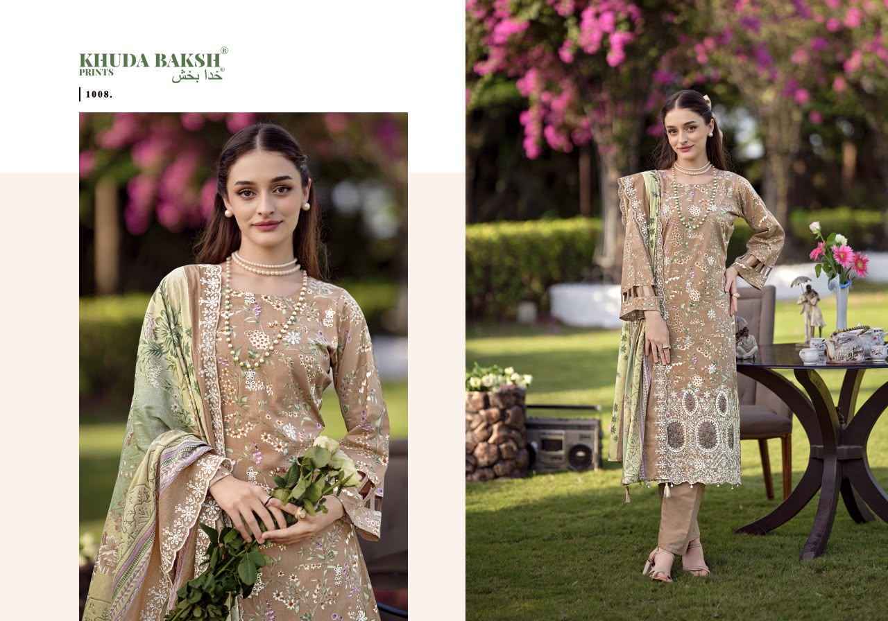 Khuda Baksh Prints Dastaan E Jashan Vol 3 Lawn Salwar Kameez _ Surat Wholesale Market Price ( 8 Pcs Catalog )