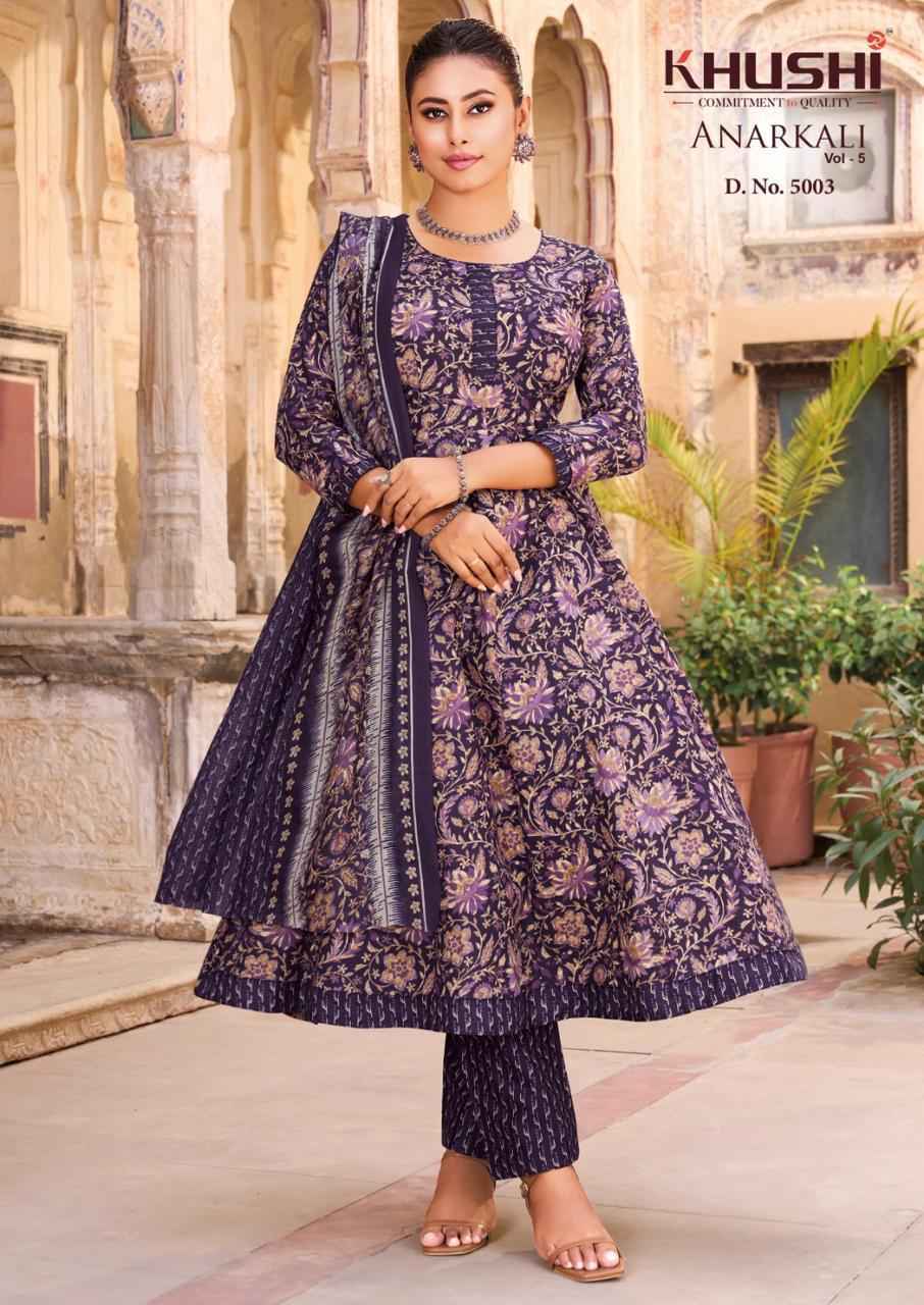 Khushi Anarkali Vol 5 Cotton Kurti Combo Set _ Surat Wholesale Market Price ( 8 Pcs Catalog )