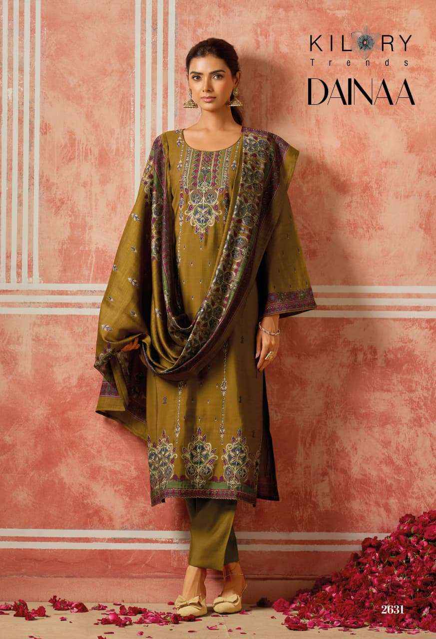 Kilory Dainaa Pure Muslin Fancy Ladies Salwar Kameez _ Surat Wholesale Market Price ( 6 Pcs Catalog )
