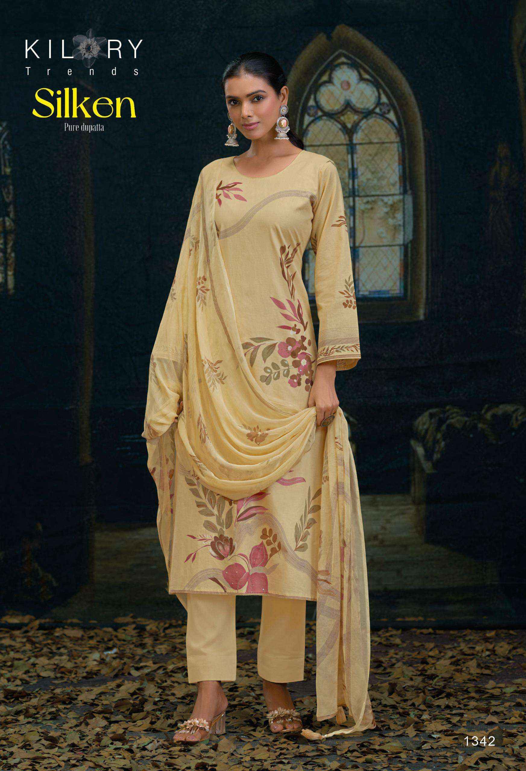 Kilory Silken Fancy Stylish Ladies Cotton Salwar Suit _ Surat Wholesale Market Rate ( 4 Pcs Catalog )