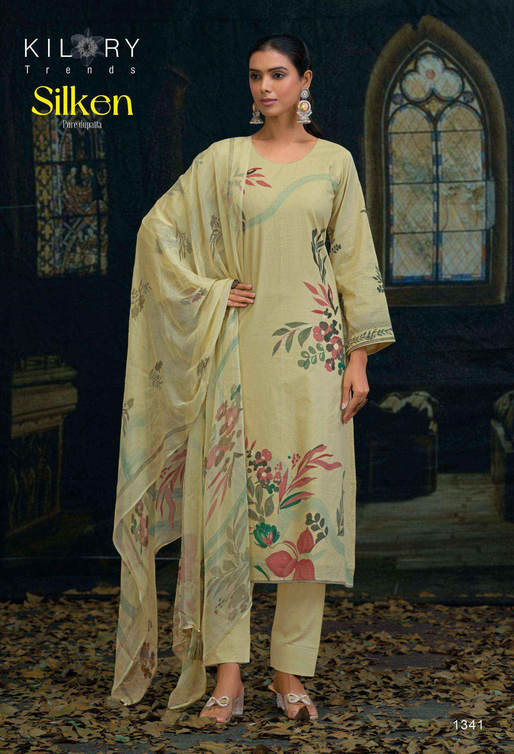 Kilory Silken Fancy Stylish Ladies Cotton Salwar Suit _ Surat Wholesale Market Rate ( 4 Pcs Catalog )