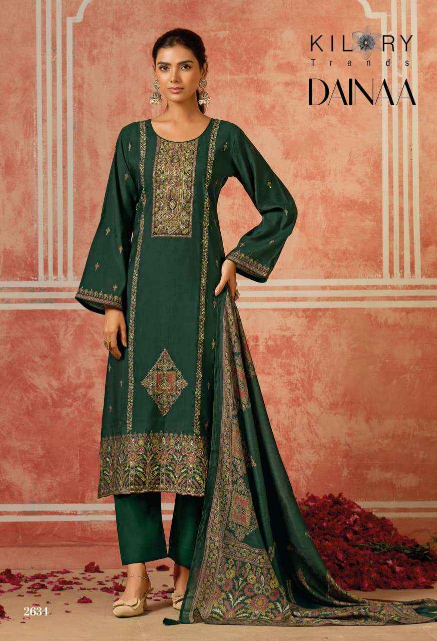 KILORY TRENDS DAINAA MUSLIN WHOLESALE LADIES DRESS MATERIAL ( 6 PCS CATALOGUE )