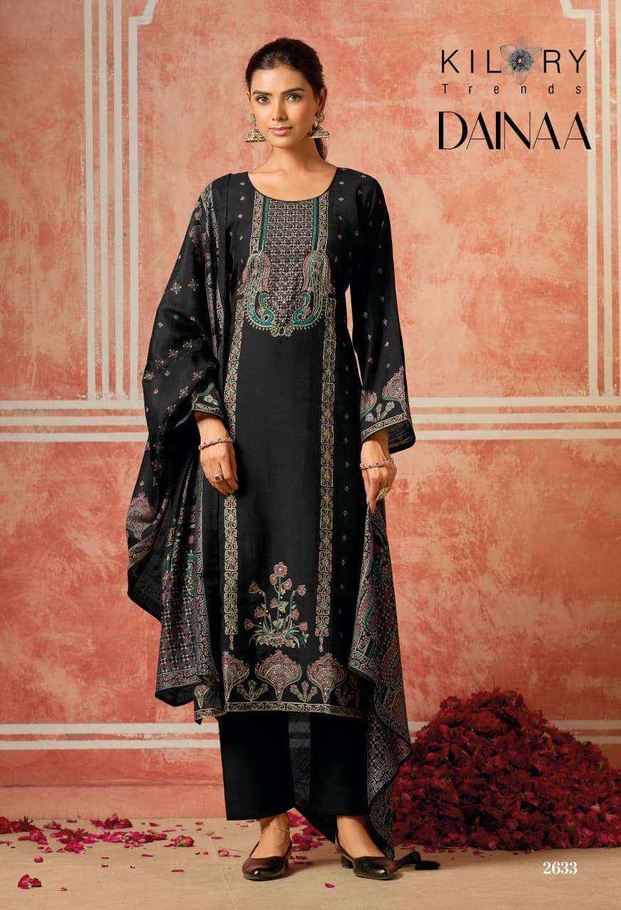 KILORY TRENDS DAINAA MUSLIN WHOLESALE LADIES DRESS MATERIAL ( 6 PCS CATALOGUE )