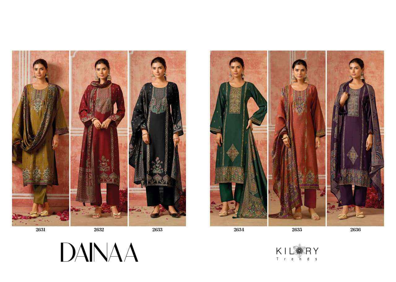 KILORY TRENDS DAINAA MUSLIN WHOLESALE LADIES DRESS MATERIAL ( 6 PCS CATALOGUE )