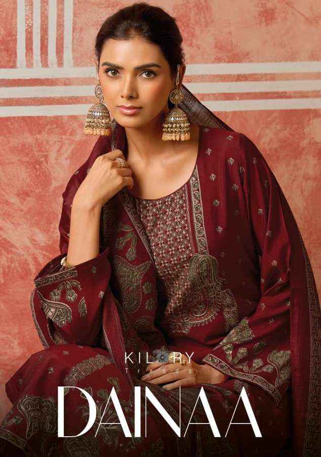 KILORY TRENDS DAINAA MUSLIN WHOLESALE LADIES DRESS MATERIAL ( 6 PCS CATALOGUE )