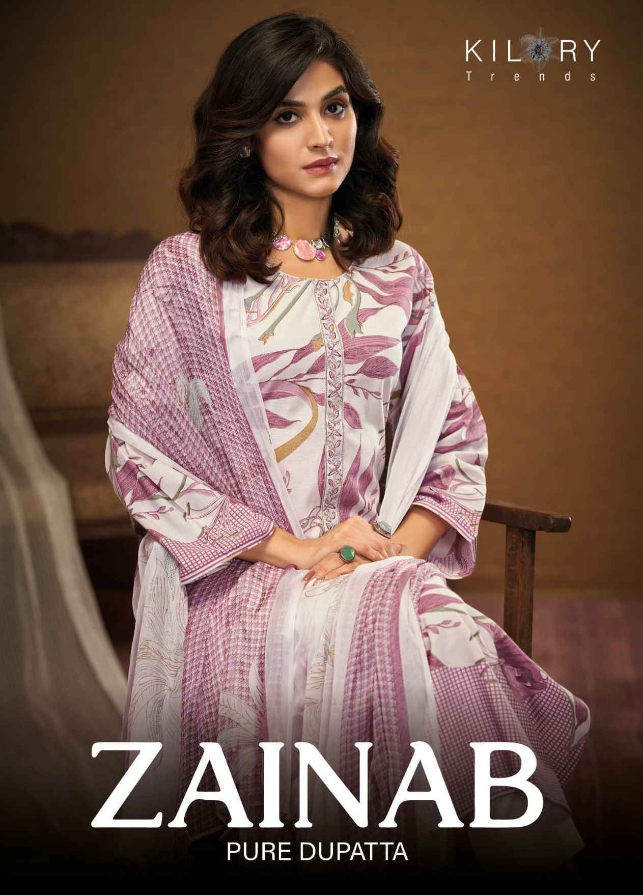 Kilory Trends Zainab Linene Cotton Salwar Suit _ Surat Wholesale Market Price ( 4 Pcs Catalog )
