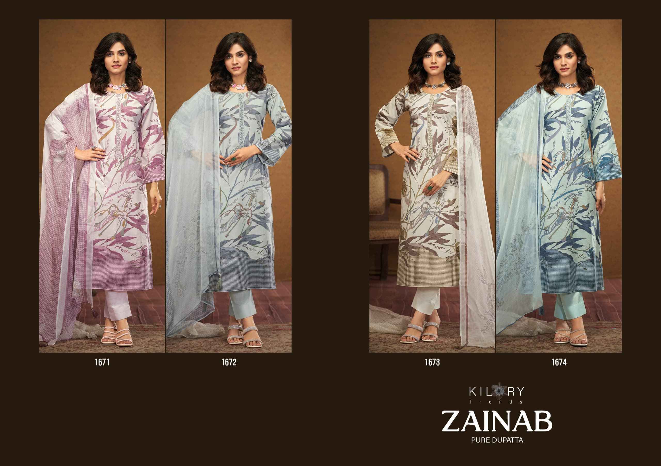 Kilory Trends Zainab Linene Cotton Salwar Suit _ Surat Wholesale Market Price ( 4 Pcs Catalog )