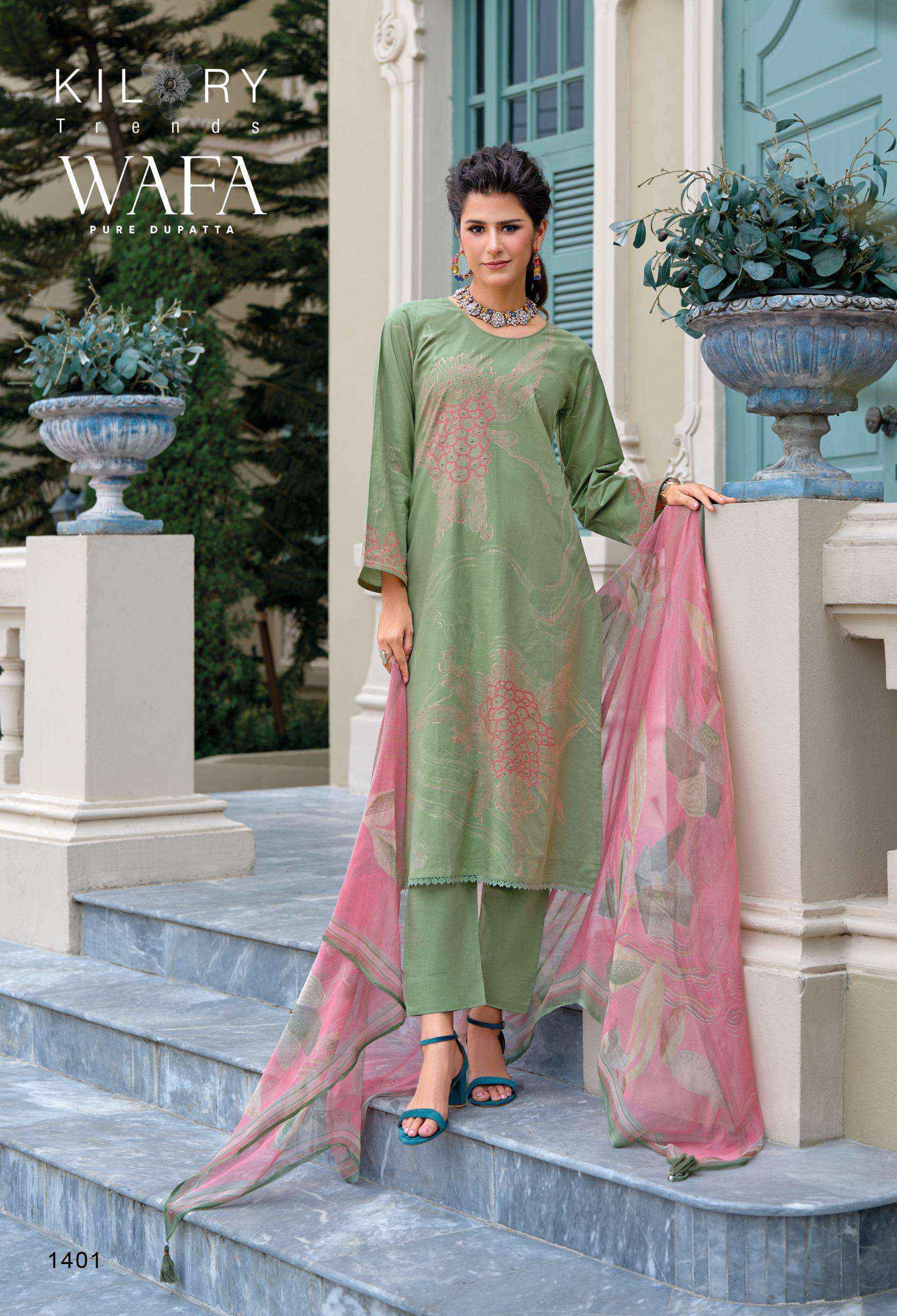 Kilory Wafa Exclusive Ladies Cotton Salwar Kameez _ Surat Wholesale Market Price ( 4 Pcs Catalog )