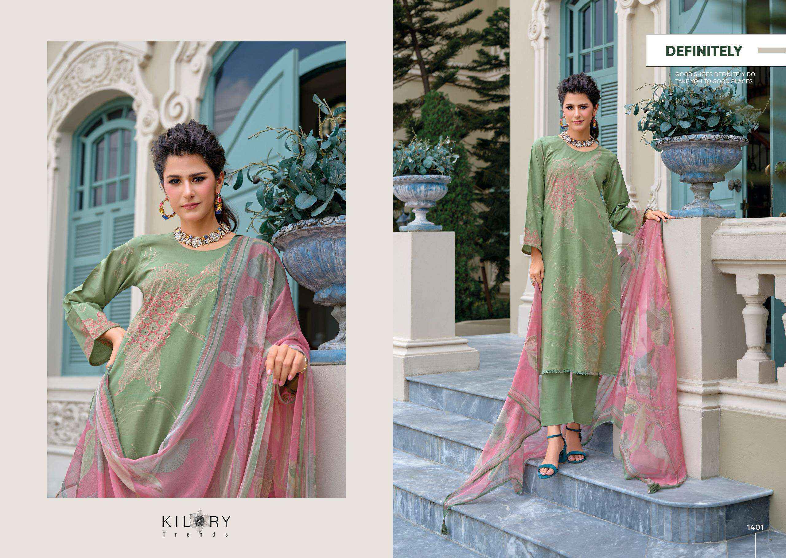 Kilory Wafa Exclusive Ladies Cotton Salwar Kameez _ Surat Wholesale Market Price ( 4 Pcs Catalog )