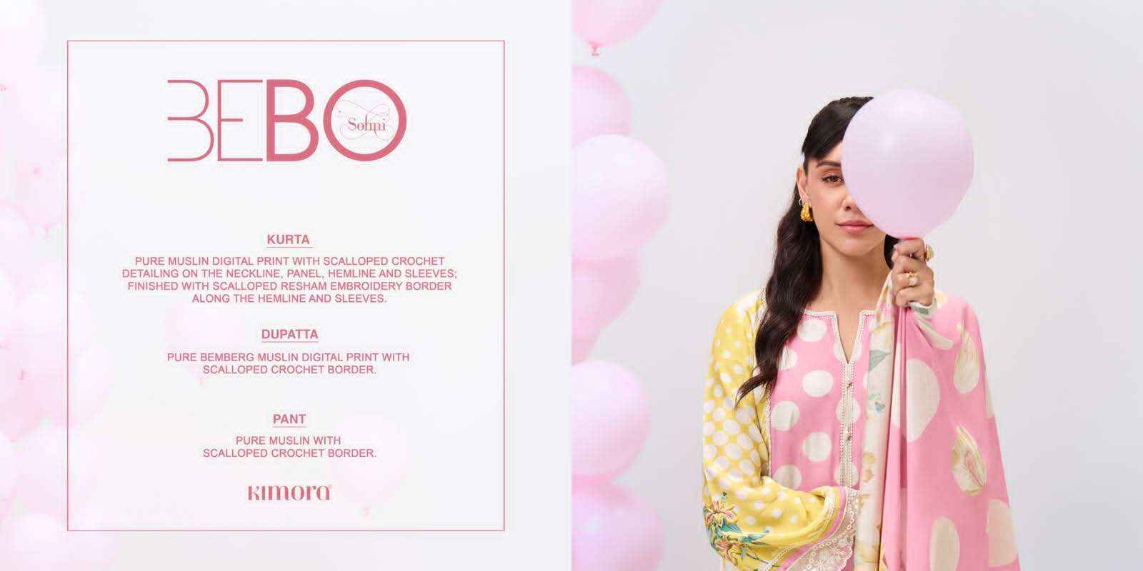 Kimora Sohni Bebo Digital Printed Muslin Salwar Kameez _ Surat Wholesale Market Price ( 4 Pcs Catalog )