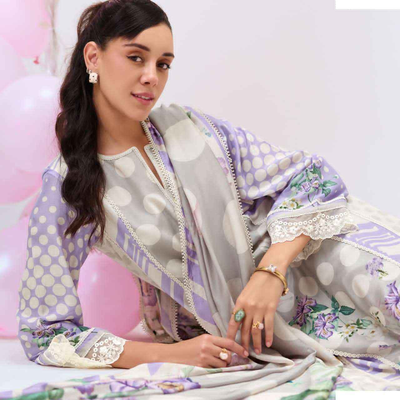 Kimora Sohni Bebo Digital Printed Muslin Salwar Kameez _ Surat Wholesale Market Price ( 4 Pcs Catalog )