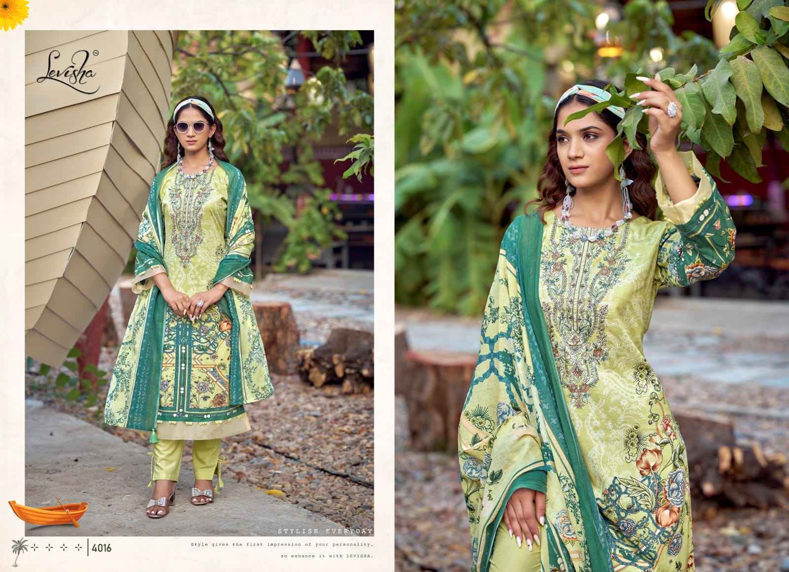 Levisha Muskan Vol 4 Cotton Salwar Kameez  _ Surat Wholesale Market Rate ( 8 Pcs Catalog ) 