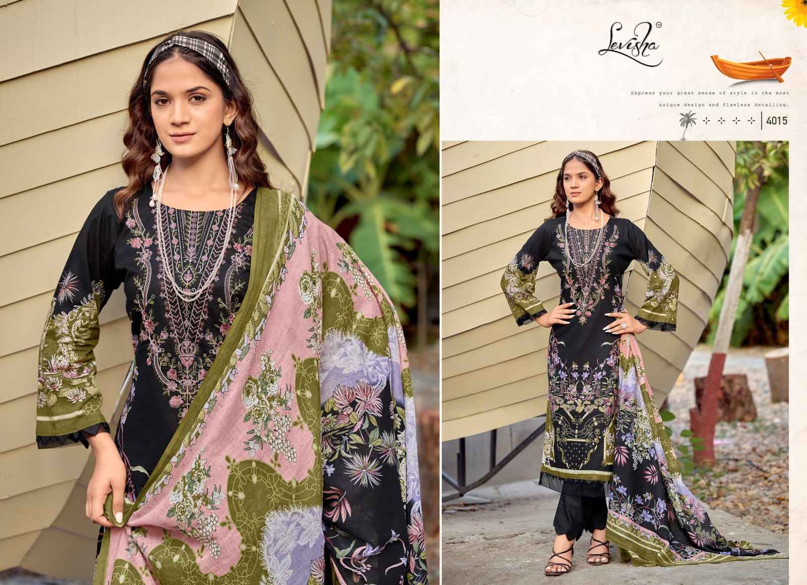 Levisha Muskan Vol 4 Cotton Salwar Kameez  _ Surat Wholesale Market Rate ( 8 Pcs Catalog ) 