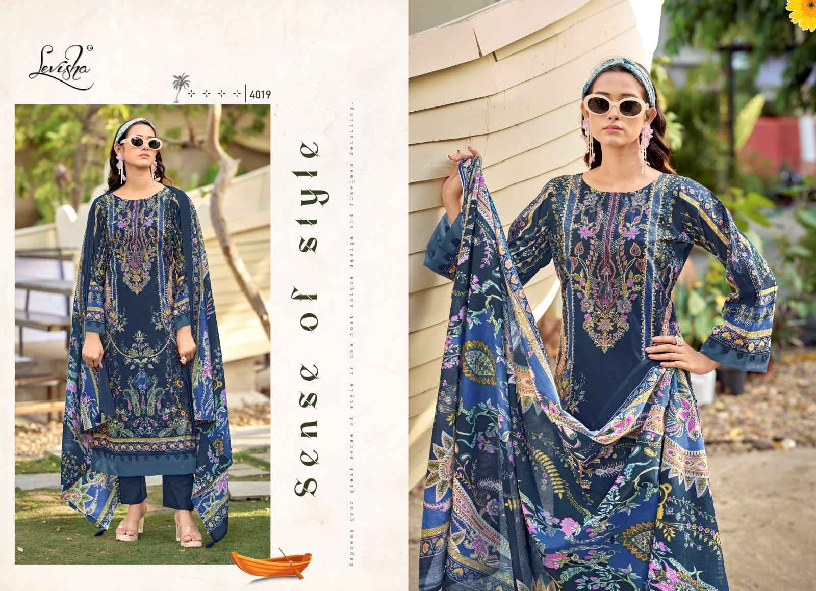 Levisha Muskan Vol 4 Cotton Salwar Kameez  _ Surat Wholesale Market Rate ( 8 Pcs Catalog ) 