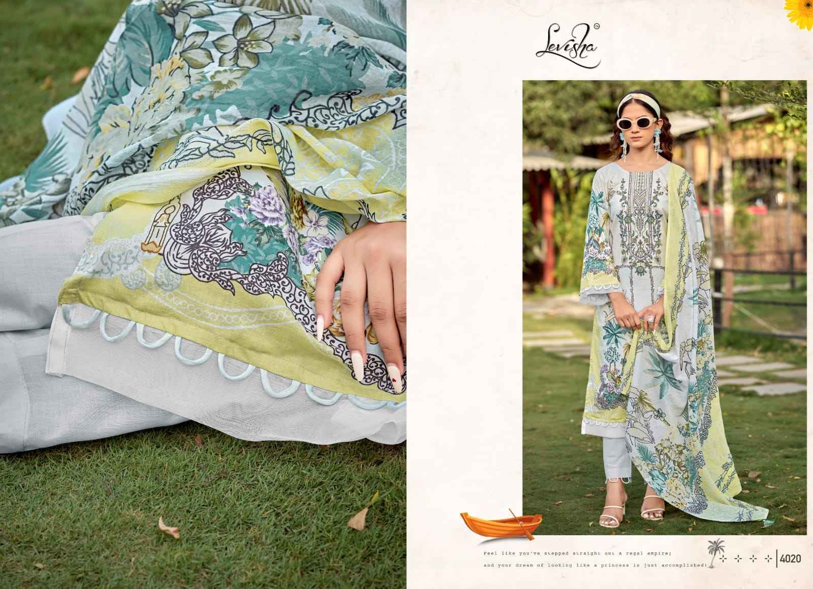 Levisha Muskan Vol 4 Cotton Salwar Kameez  _ Surat Wholesale Market Rate ( 8 Pcs Catalog ) 